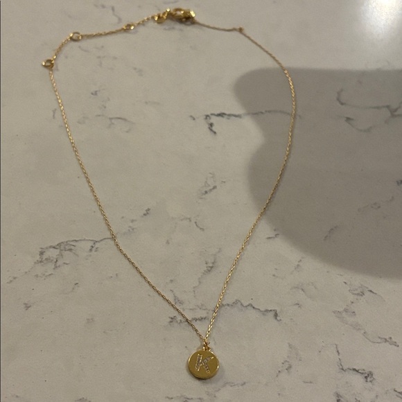 Kate spade ♠️ ⭐️Mini  Initial K bling pendant gold plated necklace - Picture 14 of 17